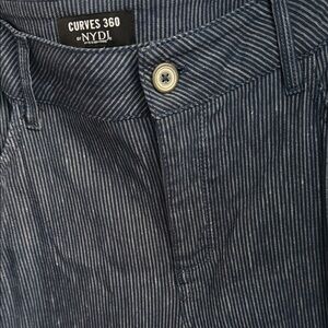 NYDJ Curves 360 Navy Pinstripe Trousers